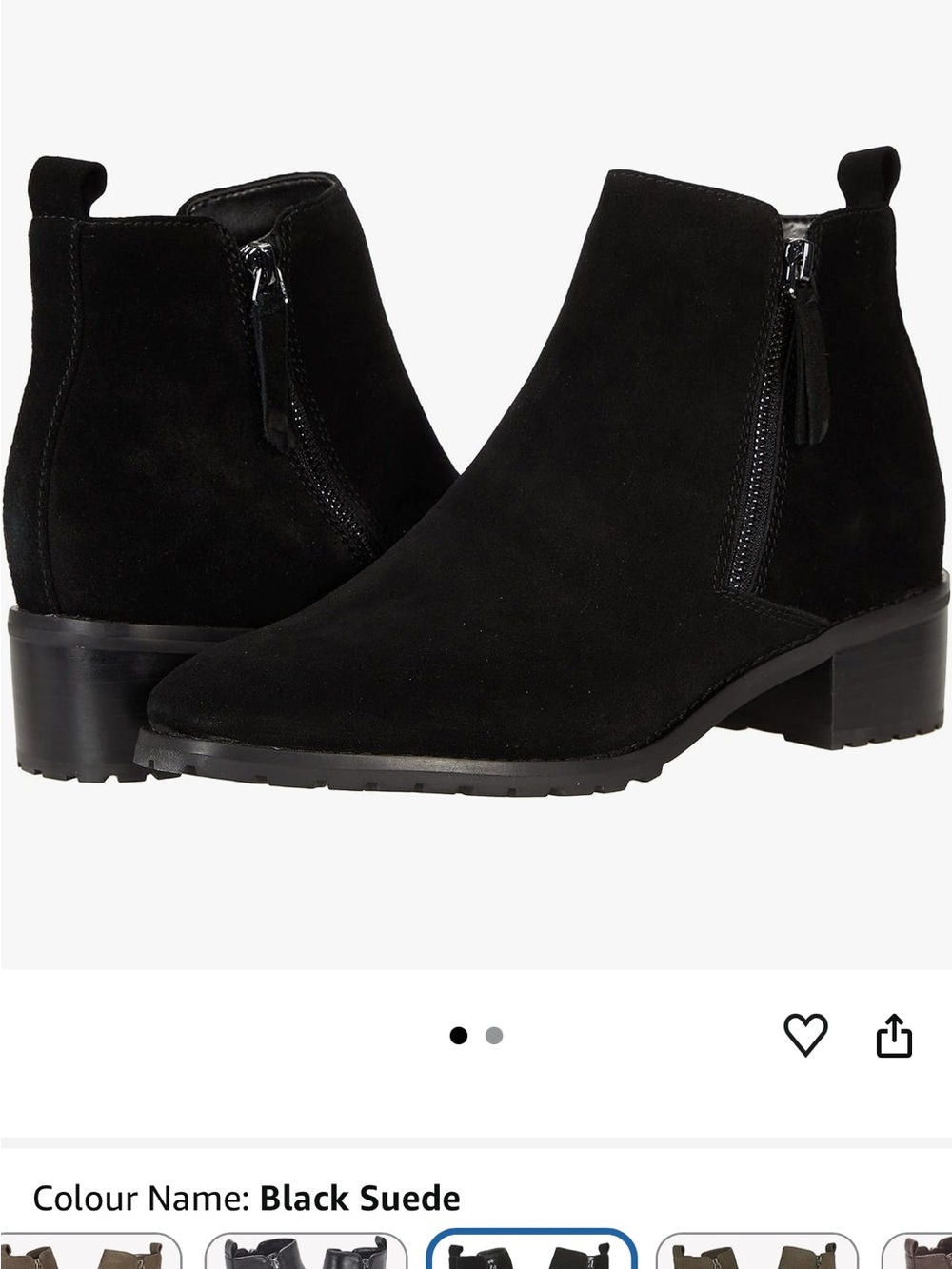 Blondo Black Suede Ankle Booties with Side Zip